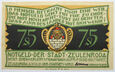 B9008 NOTGELD 75 PFENNIG 1921 ZEULENRODA UNC