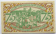 B9008 NOTGELD 75 PFENNIG 1921 ZEULENRODA UNC