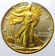 U17479-T3  USA HALF DOLAR 1944 - WALKING LIBERTY - ZŁOCONA