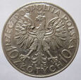 O38533-K1  II RP 10 ZŁ 1933 GŁOWA KOBIETY 