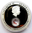 U21032-G  AUSTRALIA 1 DOLAR 2013 SKARBY ŚWIATA - GRANAT
