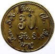 O38397-A5  DĄBROWA - ŻETON NA 30 KOPIEJEK 1861