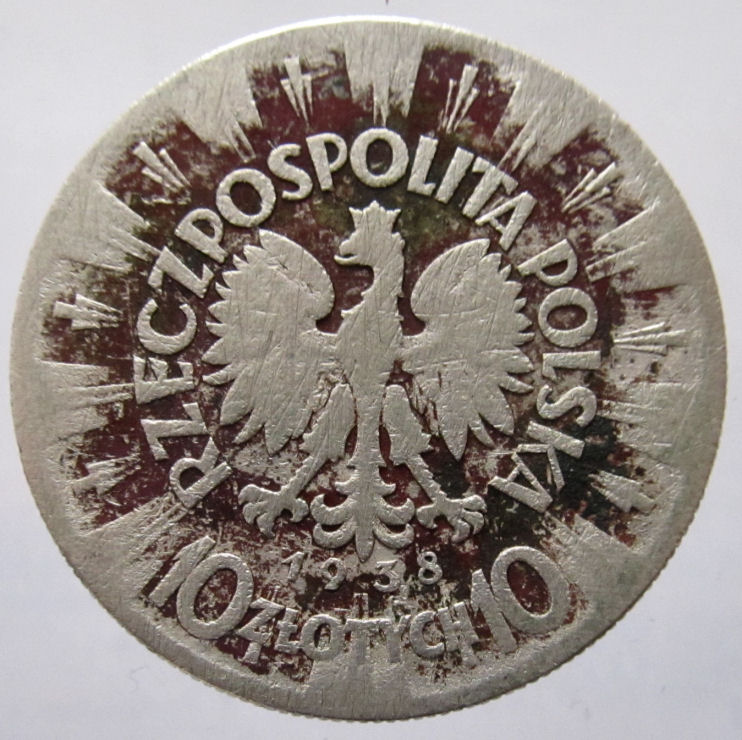 O38372-A5 II RP 10 ZŁ 1938 PIŁSUDSKI - Numimarket.pl