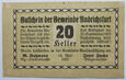 B8776 AUSTRIA 20 HELLER 1920 UNDRICHSFURT 
