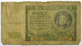 B3904 GG 5 ZŁOTYCH 1941 SERIA AA Nr. 4799990