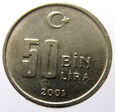 P36728-A2  TURCJA 50 BIN LIRA 2001