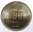 P36729-A2  TURCJA 100 BIN LIRA 2002 UNC