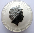 R30577-U5  AUSTRALIA 8 DOLARÓW 2013 ROK WĘŻA - 5 UNCJI SREBRA