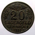 R32853-W3  AUSTRIA 20 HALERZY 1915 LAGERGELD KLEIN MUNCHEN