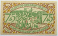 B9002 NOTGELD 75 PFENNIG 1921 ZEULENRODA UNC