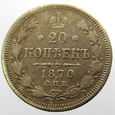 W16342-G3  ROSJA 20 KOPIEJEK 1870 - ALEKSANDER II