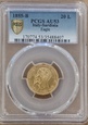Włochy Sardynia 20 lirów 1855 rok. Złoto