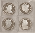 Zestaw 4 replik słynnych monet - Srebro