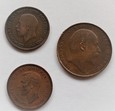 Wielka Brytania zestaw 3 monet
