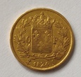 Francja 40 franków 1824 rok. Złoto