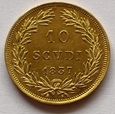 WATYKAN 10 Scudi GRZEGORZ XVI 1837 rok. Złoto. 17,30 gram.