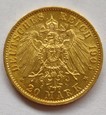Niemcy - Prusy 20 Marek 1905 rok. złoto