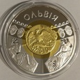 UKRAINA 20 hrywien OLBIA - bimetal (srebro + złoto)