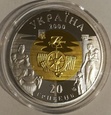 UKRAINA 20 hrywien OLBIA - bimetal (srebro + złoto)