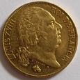 Francja 20 franków 1820. LOUIS XVIII. Złoto