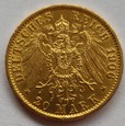 Niemcy - Prusy 20 Marek 1906 rok. złoto
