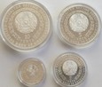 Kazachstan IRBIS - PANTERA ŚNIEŻNA. Zestaw 4 monet. 18 uncji srebra