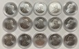 zestaw 2 - 15 monet uncjowych Ag - 15x 1 oz