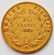 Francja - 20 franków 1860 A - PARYŻ - NAPOLEON III  