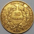 Francja Au 20 franków 1851 A CERES