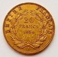 Francja - 20 franków 1854 A - PARYŻ - NAPOLEON III - Złoto