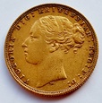 AUSTRALIA – SUWEREN 1877 M Melbourne  – VICTORIA - ZŁOTO