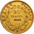 FRANCJA 20 FRANKÓW 1860 BB NAPOLEON III