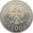 PRL, 200 złotych 1985, Meksyk 1986, nikiel, próba niklowa