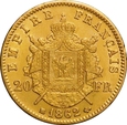FRANCJA 20 FRANKÓW 1862 BB NAPOLEON III