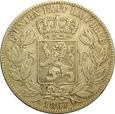 BELGIA 5 FRANKÓW 1867 LEOPOLD II