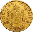 FRANCJA 20 FRANKÓW 1862 A NAPOLEON III