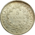 FRANCJA 5 FRANKÓW 1874 A REPUBLIKA