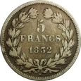 FRANCJA 5 FRANKÓW 1832 W LUDWIK FILIP I