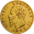 WŁOCHY 20 LIRÓW 1863 VITTORIO EMANUELE II