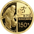 CHINY 150 YUAN 2008 PIŁKA NOŻNA 1/3 oz Au 999 st. L