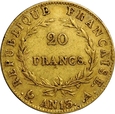 FRANCJA 20 FRANKÓW An 13 (1805) NAPOLEON BONAPARTE