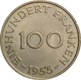 SAARLAND 100 FRANKÓW 1955