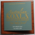 AUSTRALIA 100 DOLARÓW 2010, Koala, High Relief st. L