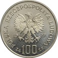 PRL, 100 złotych 1977, Żubr, nikiel, próba niklowa