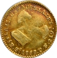 Meksyk, 1/2 escudo 1862 Go PF, Republika, Guanajuato