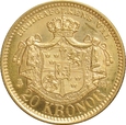 Szwecja, 20 koron 1898, Oskar II