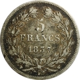 FRANCJA 5 FRANKÓW 1837 W LUDWIK FILIP I