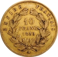 FRANCJA 10 FRANKÓW 1859 NAPOLEON III
