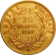 FRANCJA 20 FRANKÓW 1858 A NAPOLEON III