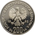 PRL, 200 złotych 1982, MŚ Hiszpania 1982, nikiel, próba niklowa